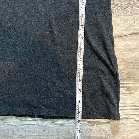 Vince Long Sleeve Tee Charcoal Cotton Blend Lightweight Stretch Minimalist M - Picture 3 of 6